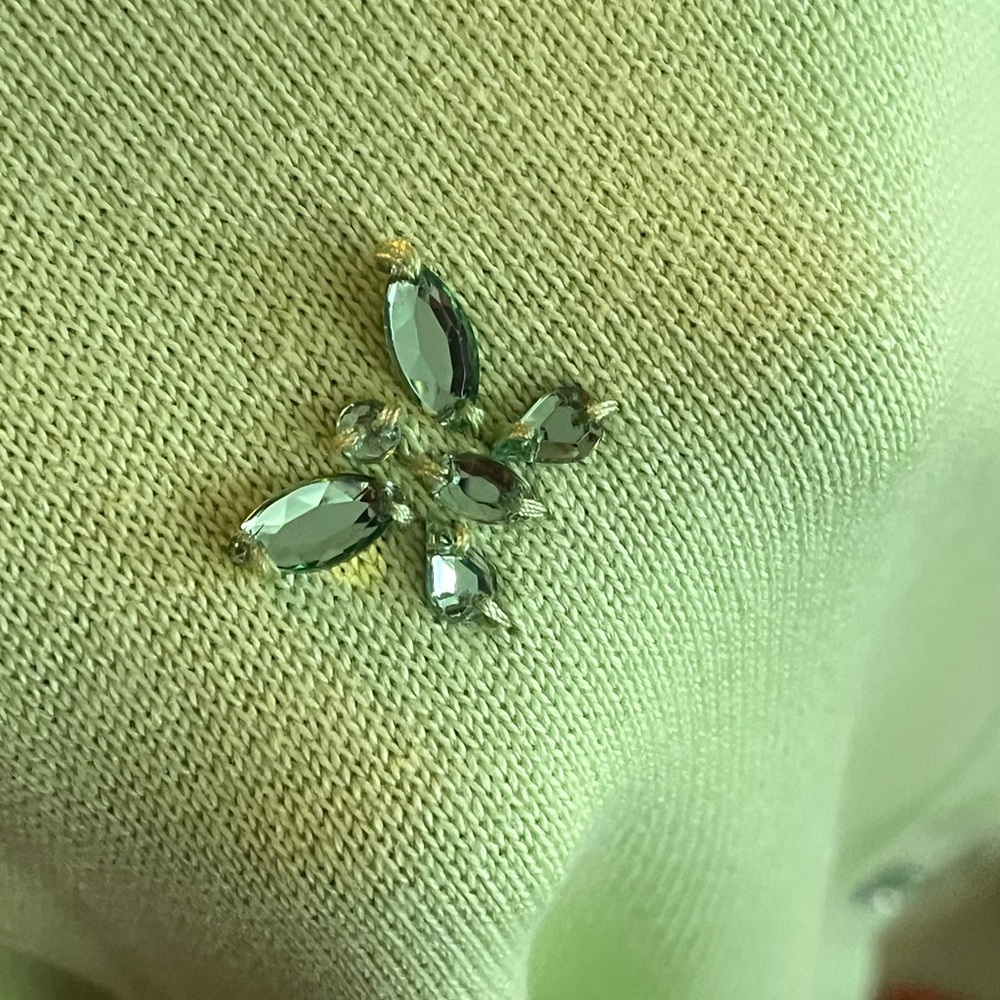 CJ Banks Light Green Butterfly Cardigan - Picture 4 of 4